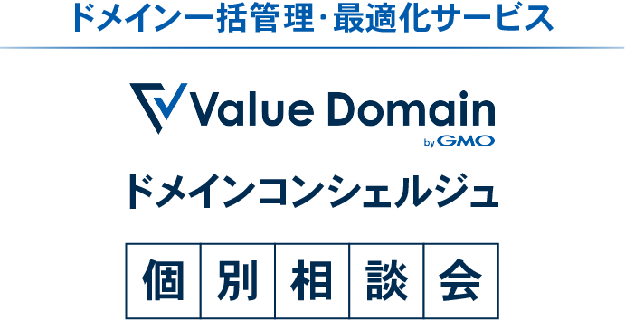 ドメイン一括管理・最適化サービス Value Domain ドメインコンシェルジュ 個別相談会